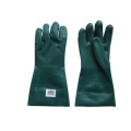 Sandy Finish Guantlet Cuff Green PVC Glove-5125. Gn